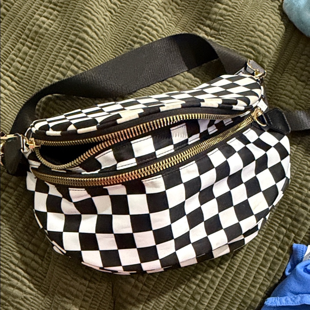 Checkered Black and White Women's Bag